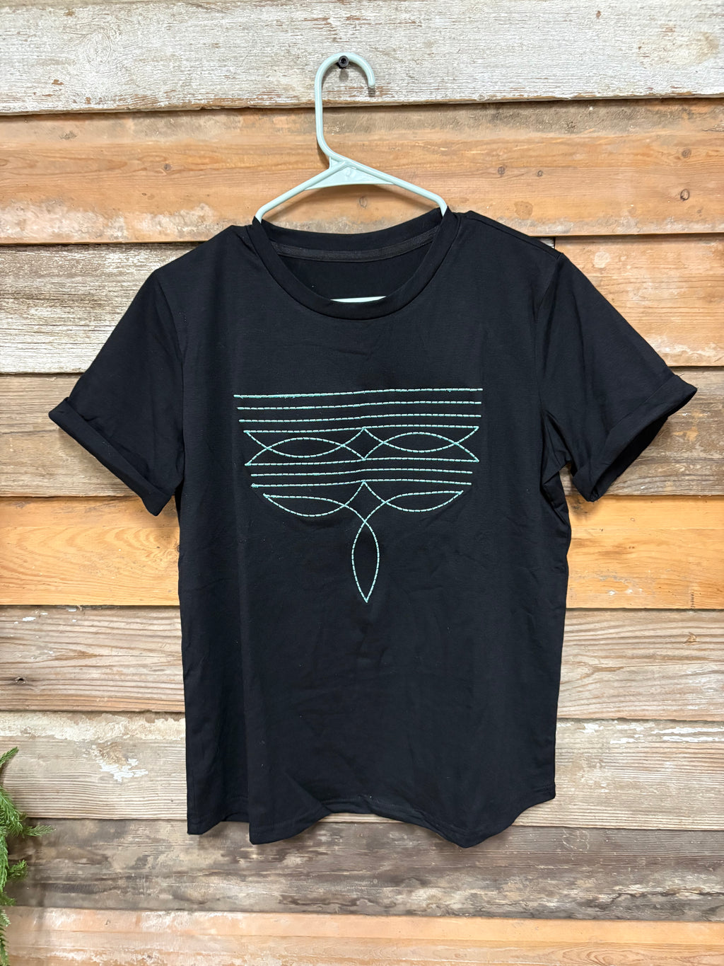 Boot stitched tee