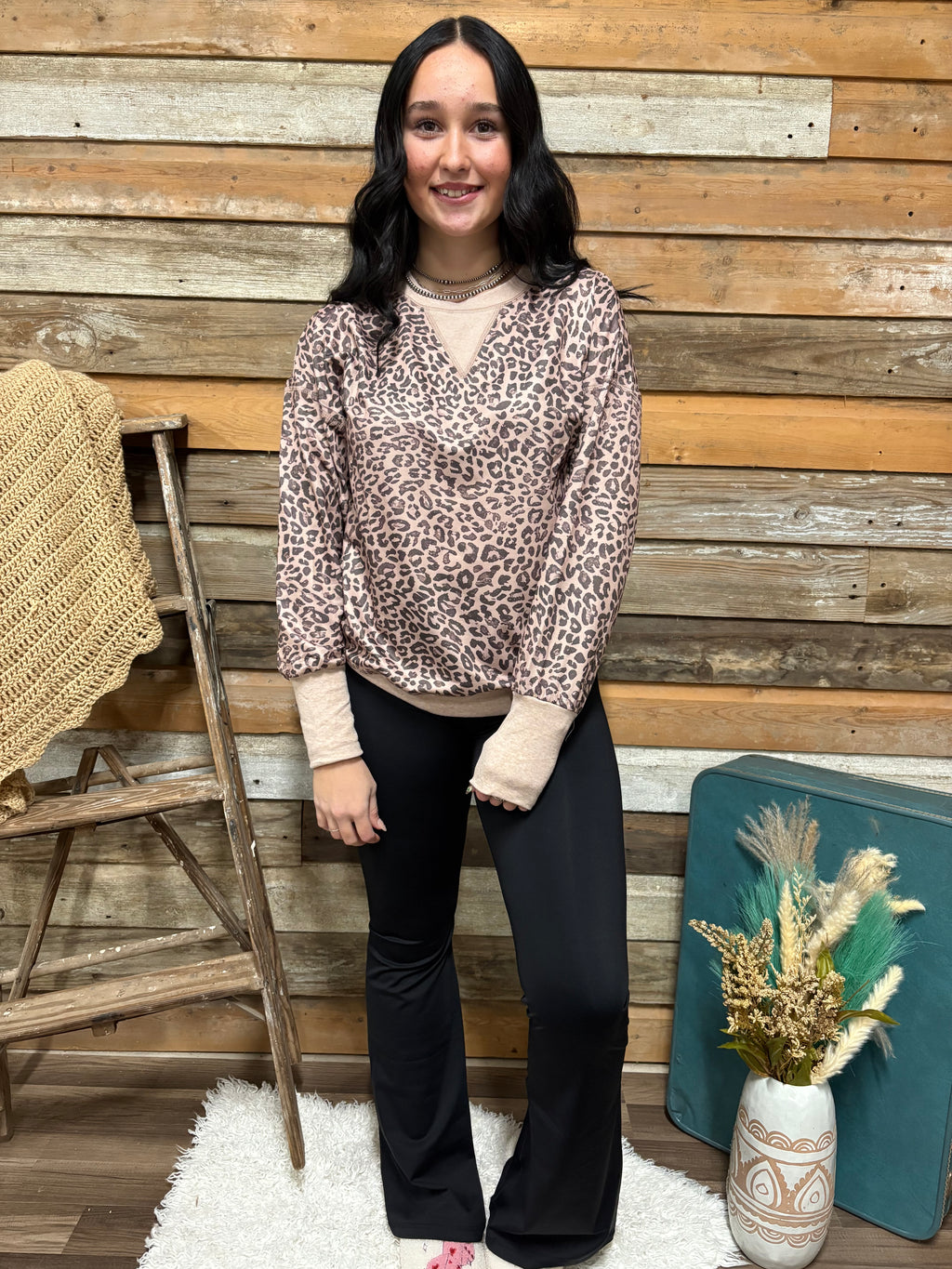 Ranchin’ in Leopard Crew